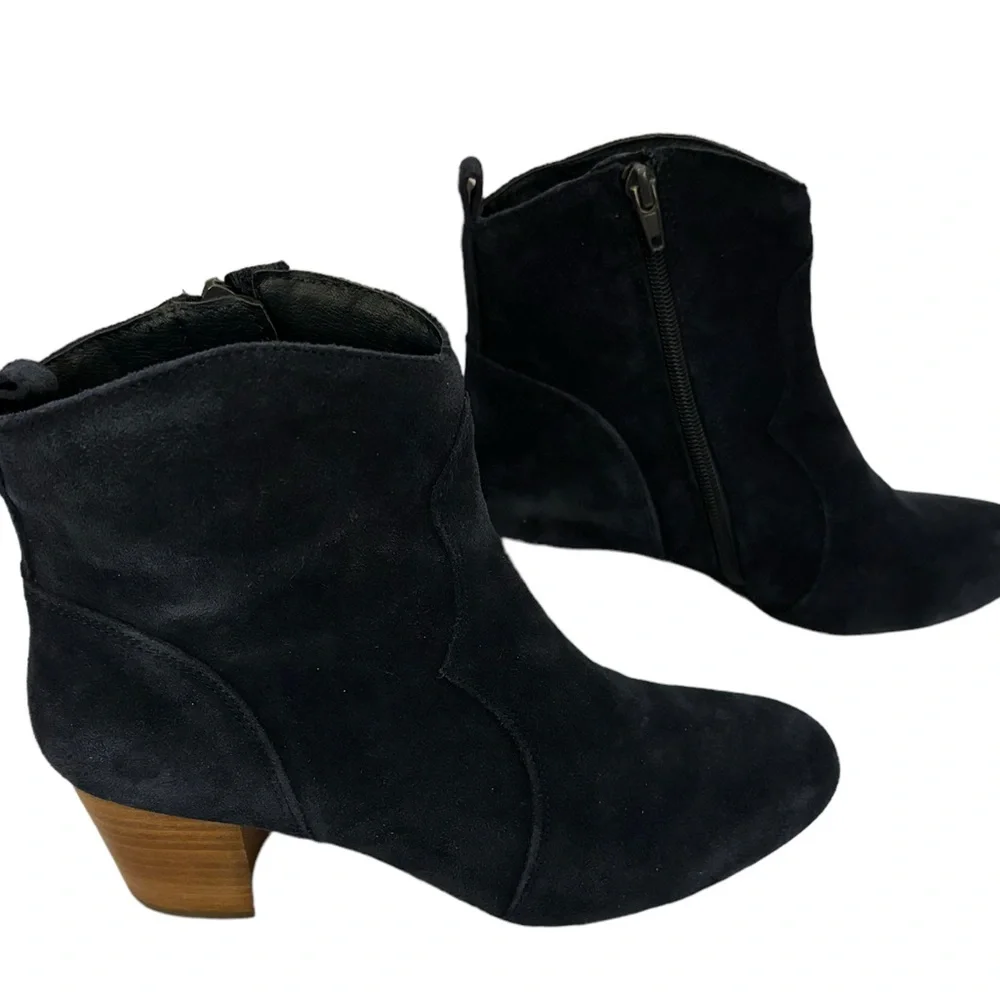 Steve Madden‎ Women’s Dark Blue Hipster Suede Ankle Boots Size 8